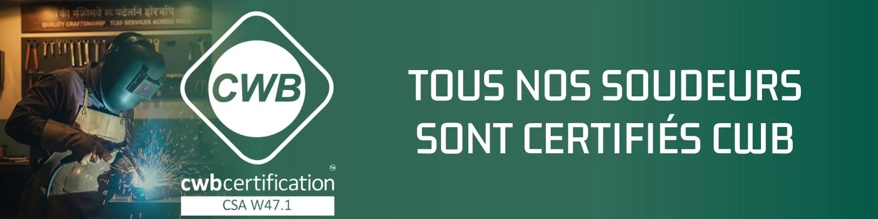 Certification cwb soudeurs